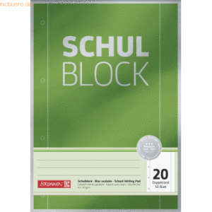 10 x Brunnen Schulblock Premium A4 90g/qm 50 Blatt blanko