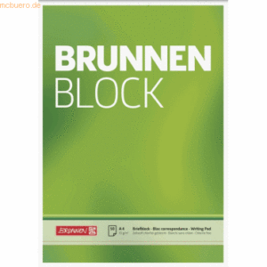 10 x Brunnen Briefblock Brunnenblock A4 70g/qm blanko 50 Blatt