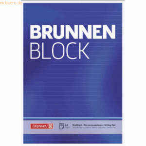 10 x Brunnen Briefblock Brunnenblock A4 70g/qm liniert 50 Blatt