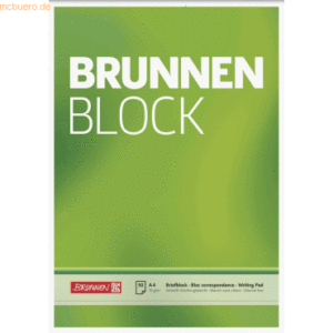 10 x Brunnen Briefblock Brunnenblock A4 70g/qm blanko 2-fach gelocht 5