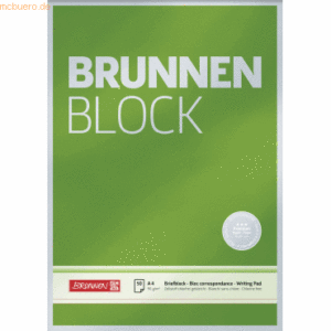 10 x Brunnen Schreiblock Brunnen-Block A4 90g VE=50 Blatt blanko