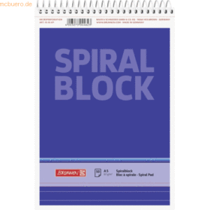 10 x Brunnen Spiralnotizblock A5 liniert 50 Blatt