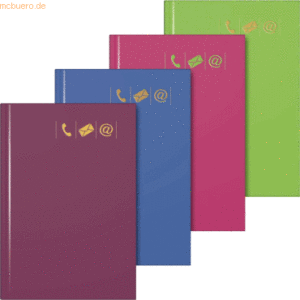 8 x Brunnen Adressbuch A7 großes Register farbig sortiert