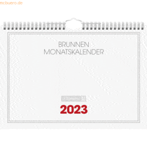 Brunnen Monatskalender Modell 701 A4 quer 2023