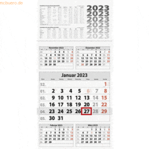 Brunnen Fünfmonatskalender Modell 702 30x59cm 5 Monate/Seite 2023