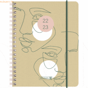 Brunnen Schülerkalender 1 Woche/2 Seiten2022/2023 A6 Hardcover Faces