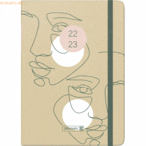 Brunnen Schülerkalender 1 Tag/Seite 2022/2023 A5 Hardcover Faces