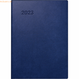 Brunnen Taschenkalender 734 10x14cm 2 Tage/Seite Kunststoff dunkelblau