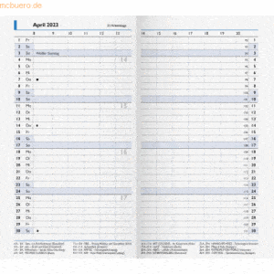 5 x Brunnen Ersatzkalendarium 750 Faltkalender 8