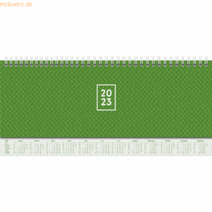 Brunnen Querterminbuch 30x11cm 1 Woche/2 Seiten grün 2023