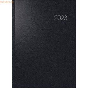 Brunnen Buchkalender 787 A4 1 Tag/Seite Balacron schwarz 2023