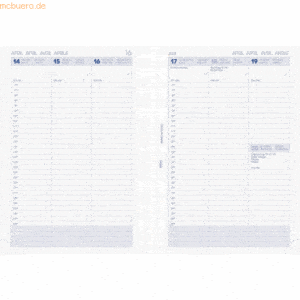 Brunnen Wochenkalendarium 2023 1 Woche/2 Seiten (Spaltenform) 14