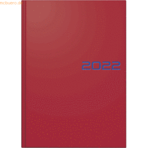 Brunnen Buchkalender 795 A5 1 Tag/Seite Balacron-Einband rot 2022