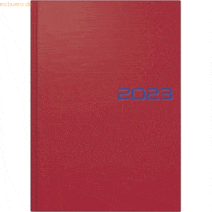 Brunnen Buchkalender 795 A5 1 Tag/Seite Balacron-Einband rot 2023