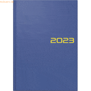 Brunnen Buchkalender 795 A5 1 Tag/Seite Balacron-Einband blau 2023