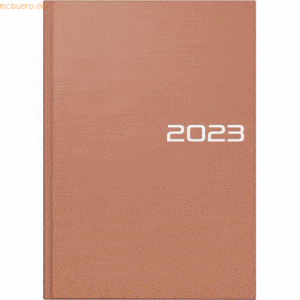 Brunnen Buchkalender 795 A5 1 Tag/Seite Balacron-Einband coral 2023