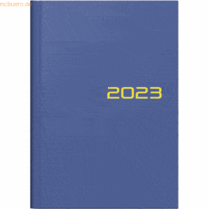 Brunnen Buchkalender 796 A5 1 Woche/2 Seiten blau 2023