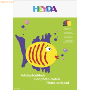 5 x Heyda Fotokarton A3 300g/qm 10 Blatt sortiert