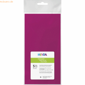 10 x Heyda Seidenpapier 18g/qm 50x70cm pink VE=5 Bogen