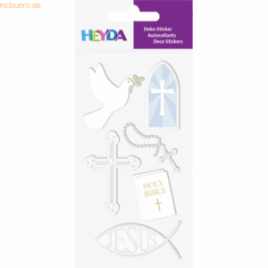6 x Heyda Sticker-Etikett Spirit 6 Stück bunt