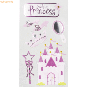 6 x Heyda Sticker-Etikett Prinzessin 7 Stück 4-farbig