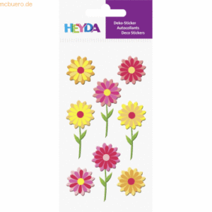 6 x Heyda Sticker-Mix Blume