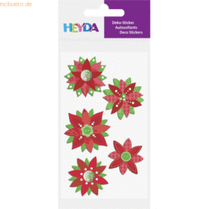 6 x Heyda Sticker-Mix Weihnachtsstern