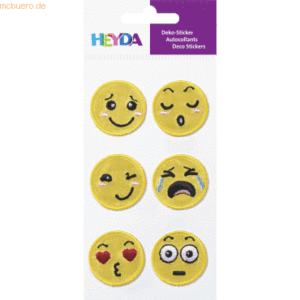 6 x Heyda Textil-Sticker Happy