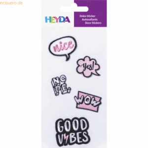 6 x Heyda Textil-Sticker Vibes