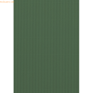10 x Heyda Bastellwellkarton 300g/qm 50x70cm E-Welle dunkelgrün