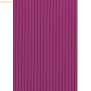10 x Heyda Bastellwellkarton 300g/qm 50x70cm E-Welle pink