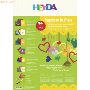 5 x Heyda Bastelpapier Papermix Plus VE=34 Teile