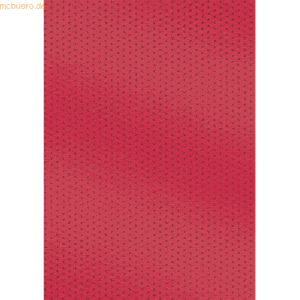 20 x Heyda Alu- Metallfolie mit Sternchen-Design 50x78cm rot/rot