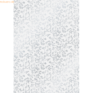 10 x Heyda Transparent-Papier 50x70cm 115g/qm Roma silber