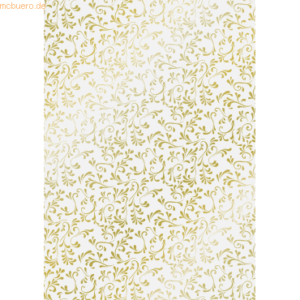 10 x Heyda Transparent-Papier 50x70cm 115g/qm Roma gold