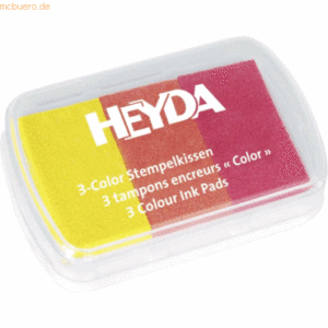 Heyda Stempelkissen je Farbe 6x3cm Gelb-/Rottöne 3 Farben