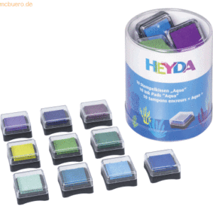 Heyda Stempelkissenset 3x3cm Aqua