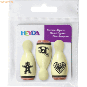 6 x Heyda Mini Stempel 1