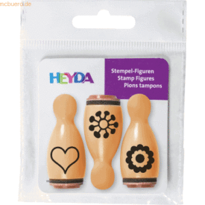 6 x Heyda Mini Stempel 1