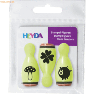 6 x Heyda Mini Stempel 1