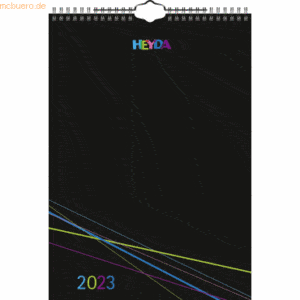 5 x Heyda Bastelkalender 2023 A4 schwarz/schwarz