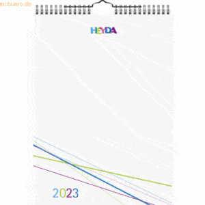 5 x Heyda Bastelkalender 2023 A4 weiß/weiß