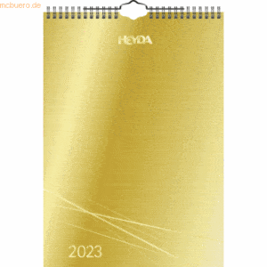 5 x Heyda Bastelkalender 2023 A4 goldfarben/schwarz