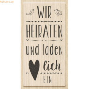 Heyda Motivstempel 'Wir heiraten und laden dich ein' 4