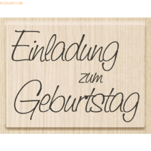 Heyda Motivstempel 'Einladung zum Geburtstag' 6x4