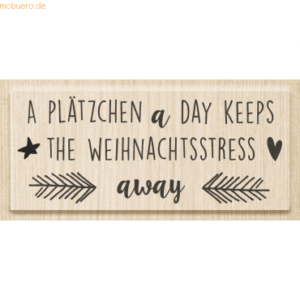 Heyda Motivstempel 'A Plätzchen a 'Day keep..' 7