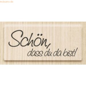 Heyda Motivstempel 'Schön dass du da bist!' 5x2cm