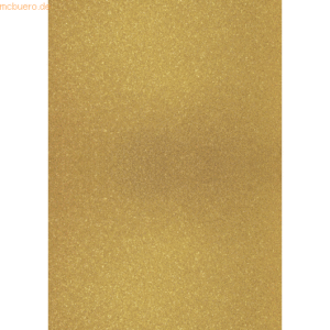10 x Heyda Glitterkarton A4 360g/qm dunkelgold