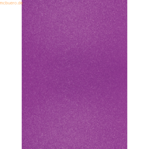 10 x Heyda Glitterkarton A4 360g/qm violett