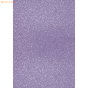 10 x Heyda Glitterkarton A4 360g/qm lavendel